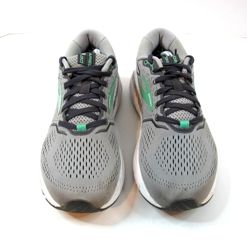 Brooks Ariel 20 Running Shoes‎ Alloy/Blackened Pearl/Green Women's Size 9.5 B